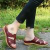 Fashion 2024 Summer Women Wedge Sandals Premium Orthopedic Open Toe Sandals Vintage Anti-slip Leather Casual Female Platform Retro Shoes