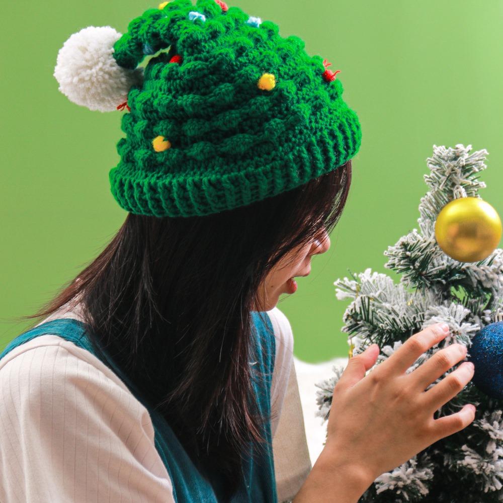 Winter Warm Christmas Tree Knitted Hat Creative Xmas Hat New Colorful Christmas Hat