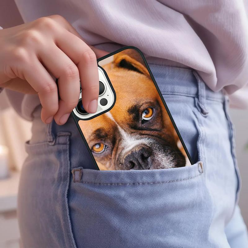 Boxer Dog Cute Funny Phone Case For iPhone 17 Air 15 16e 14 13 Pro Max Coque 12 11 Pro Max PLUS cover