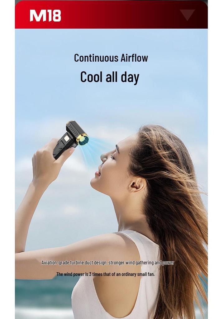 Compact High-Speed Turbine Hair Dryer with Strong Wind and Blow-Suction Feature for Outdoor Use