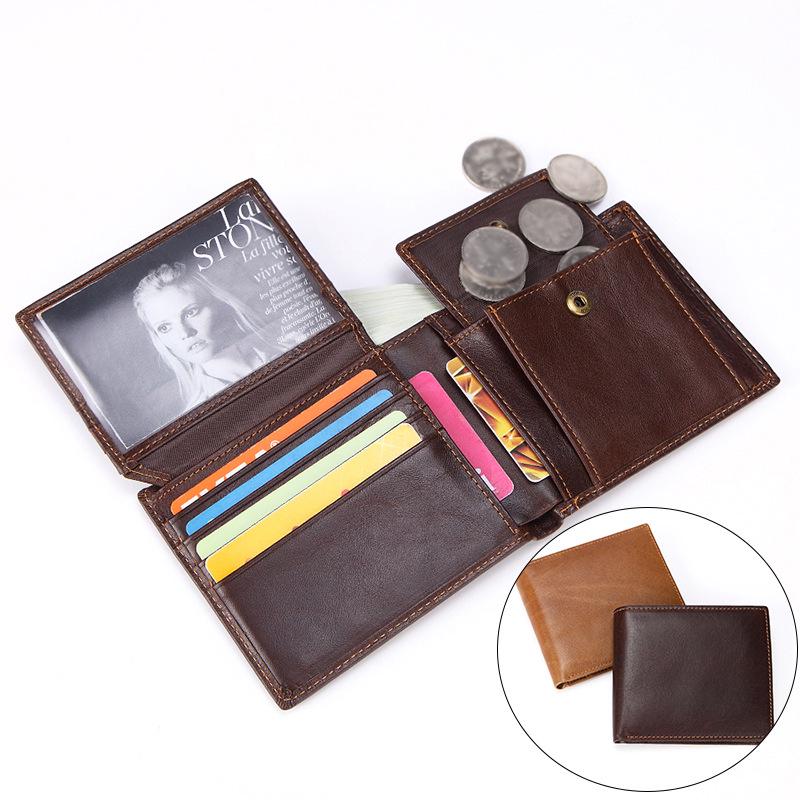 Men’s Retro Genuine Leather Wallet & Money Clip