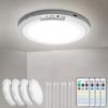 Rechargeable Ceiling Light with Remote, 10000mAh, 1 Pack | Battery Operated Shower Light, Motion Sensor Closet Light, 5 Timer 3 Modes 3 Color 10