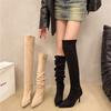 In the Autumn and Winter of 2025, the New Versatile Niche Women's Boots Are Thin, Pointed Stacking Boots, Long Boots, and High Heels.