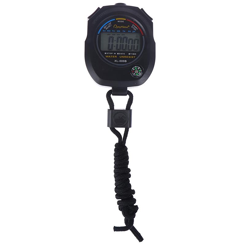 Waterproof Digital Lcd Chronograph Timer Counter Stopwatch Alarm With Strap