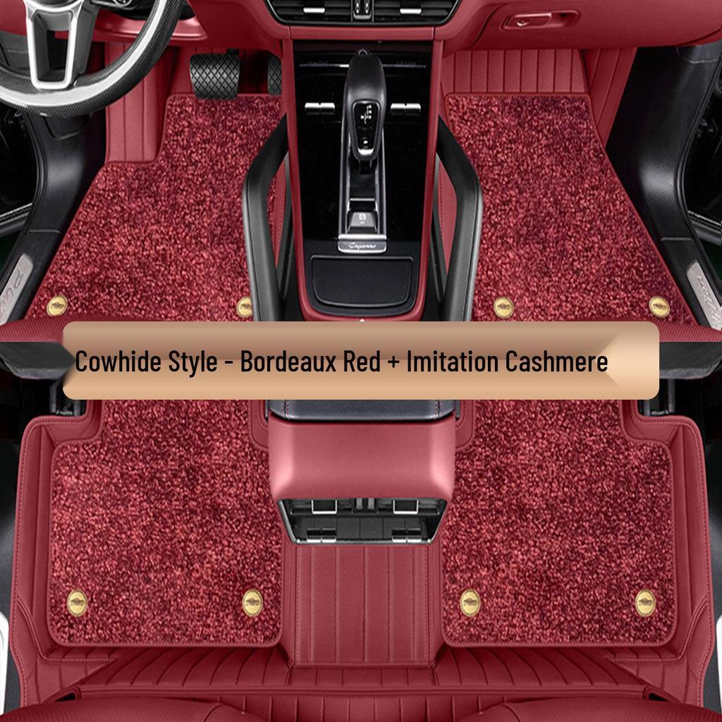 Custom-Fit Double-Layer Cowhide Floor Mats for Jike 001/007/009/X/7X/9X Vehicles