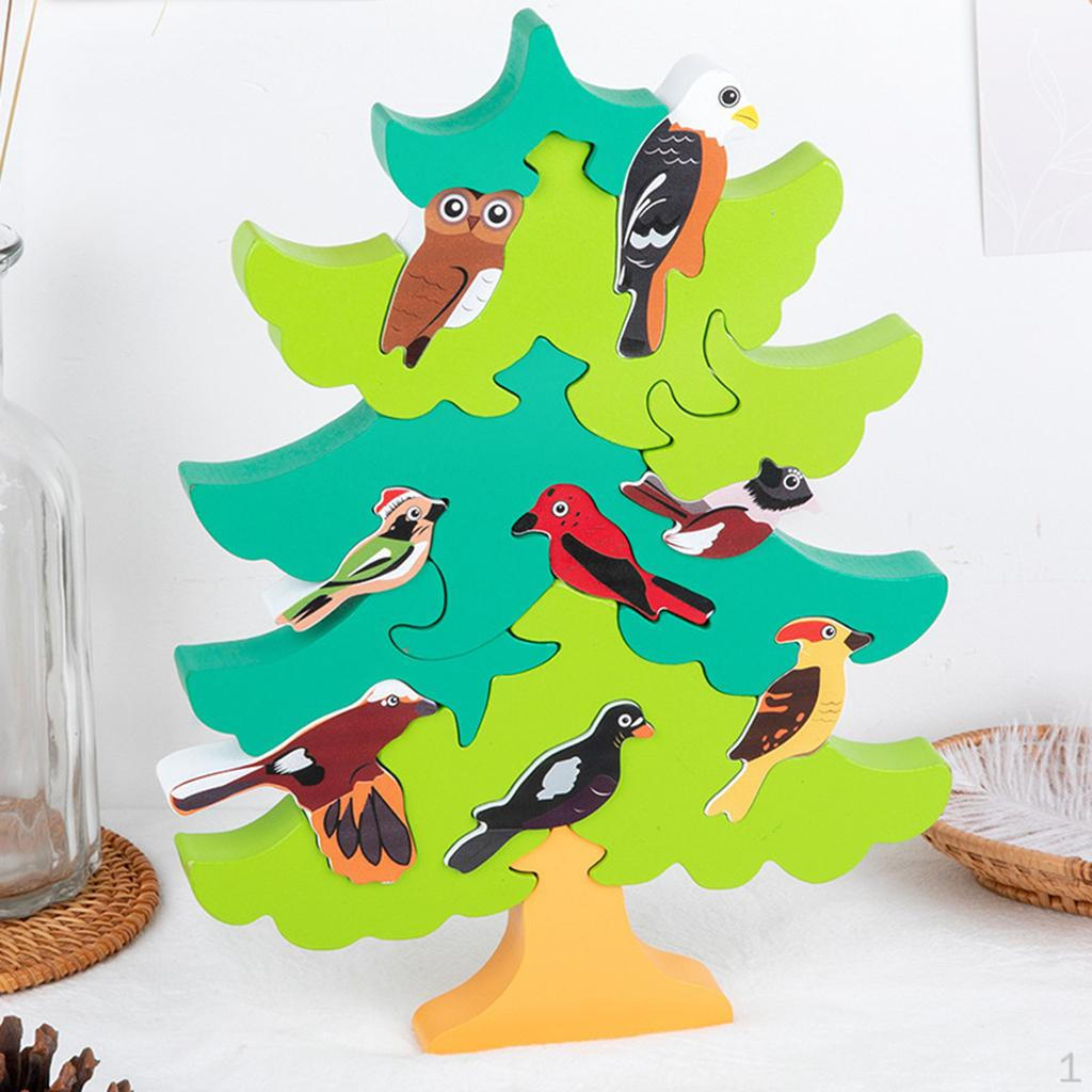 Строительное Дерево Пазл Мозаика Сортировка и Складывание Игра Дошкольное Обучение Познавательная Монтессори