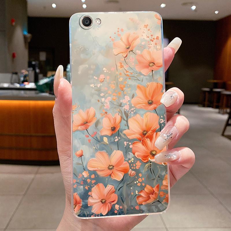 Case For Vivo Y55 Y55S Y55L Y55A 1603 1610 Back Cover Clear Luxury Butterfly Fashion Flowers Soft Silicone TPU Jelly Phone Case