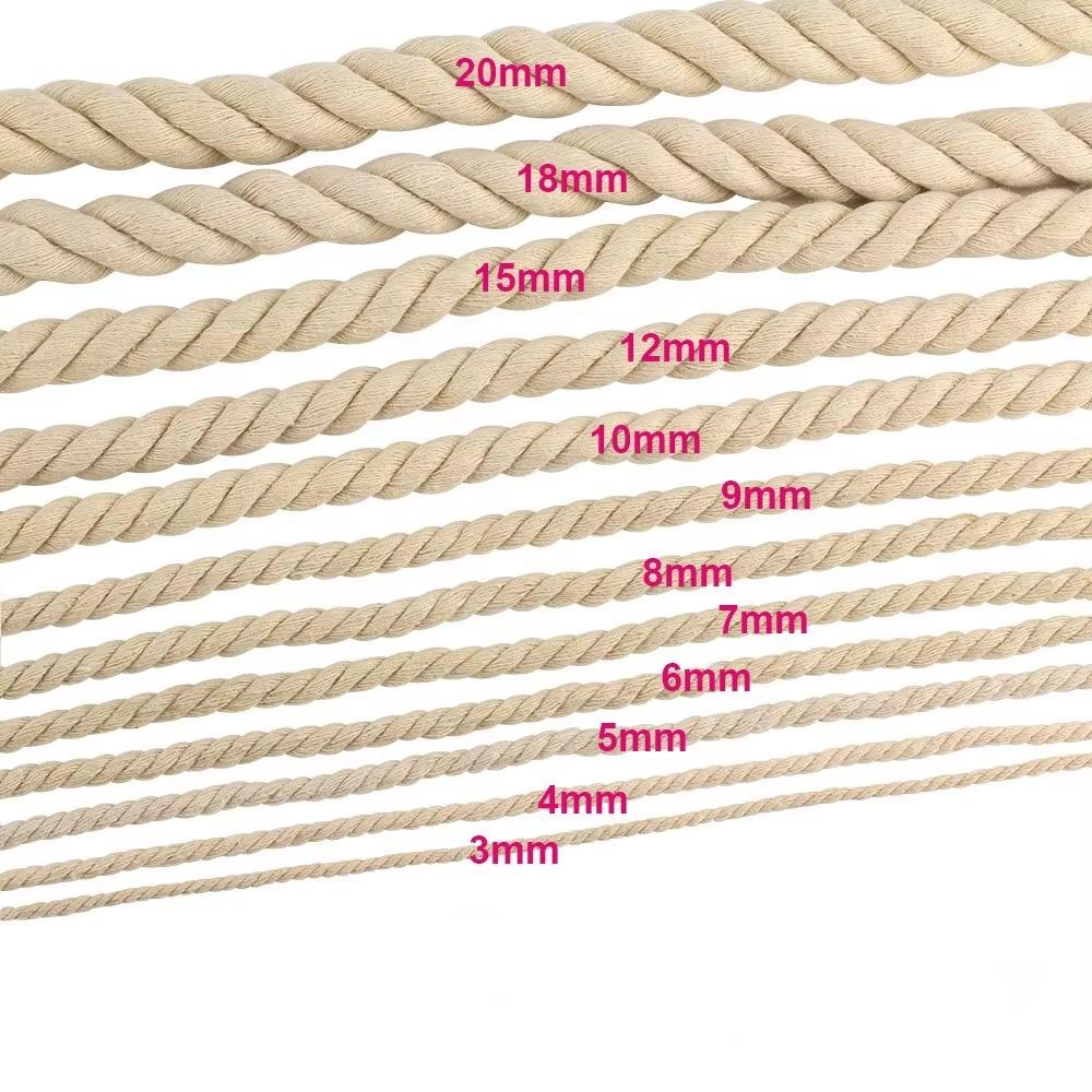 OKAY 1.5MM 2MM 2.5MM 3MM 4MM 5MM 6MM 7MM 8MM 9MM 10MM 12MM 15MM 18MM 20MM Cotton Thread Thick Baker Twine String