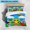 3PCS Colorful Sprun-ki Robot Party 3pcs Bedding,Including 3PCS Duvet Cover And 2pcs Pillowcases Perfect for Christmas,Ideal for Bedroom, Dormitory
