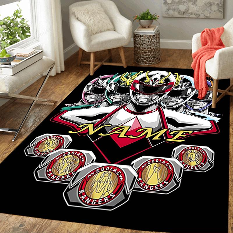 Custom 1Pc Power Ranger Action Rug Office Carpet Indoor Outdoor Entrance Doormat Nonslip Soft And Comfortable Living Room D2915219