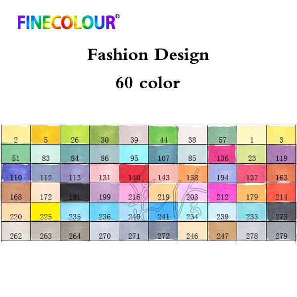 EF100 Профессиональная художественная маркерная ручка 24/36/48/60/72 цвета Двойная кисть для рисования Маркер на спиртовой основе для рисования