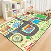 Cartoon Running Track Carpet Parking Lot Road Game Rug Children's Room Dirt-Resistant And Easy-To-Clean Mat Home Decor