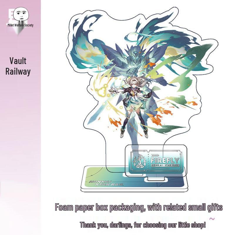 Набор Фигурок miHoYo Star Rail Светлячок Дань Хэн Луна: Ахерон, Авантюрин, Кафка, Серебряный Волк, Цзинлю, Сюэи Стенды