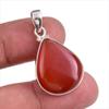 Подвеска из натурального красного оникса ручной работы из цельного серебра 925 пробы 1,50'' Z0Z60