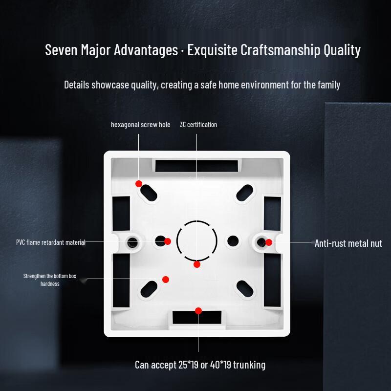 Brangdy Type 86 Double Gang Surface Mount Wiring Box