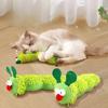 Cat Chew Toys Caterpillar Catnip Molar Toy Cat Teaser Interaction Toy Clean Mouth Kitten Toy Pet Cat Catnip Toy Accessories