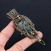 Ruby Zoisite Gemstone Pure Copper Wire Wrapped Handmade Pendant Jewelry Gift For Her