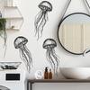 Creative Minimalist Jellyfish Bathroom Toilet Home Background Beautification Wall Stickers