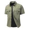 Summer Men's Tooling Short-sleeved Shirt, Outdoor Shirt, Breathable Multi-pocket Shirt