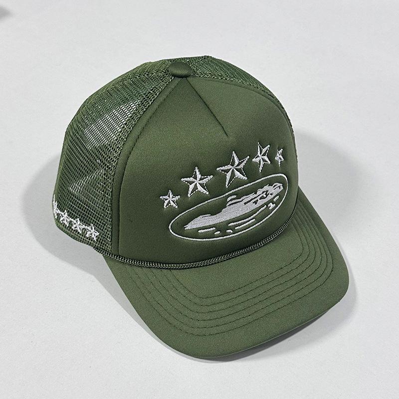 Кепка Corteiz Crtz Модная Бейсболка Пятизвездочная Цветовая Сетка Летняя Кепка Универсальная Тракер Мужская