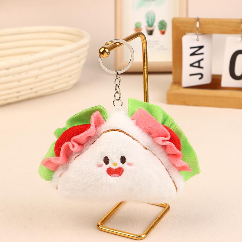 1 шт. Куриная ножка Картофель фри Милый брелок-подвеска для сумки Плюшевая кукла Гамбургер Брелок Аксессуары для школьного рюкзака Мягкие игрушки