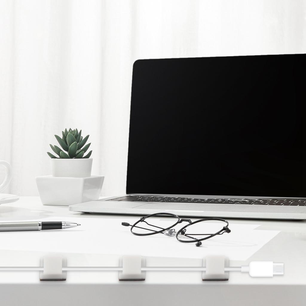 AA58 Self-Adhesive LED Strip Light Mounting Brackets and Clips,LED Light Strip Clips,LED Strip Light Holder (100-PACK White)