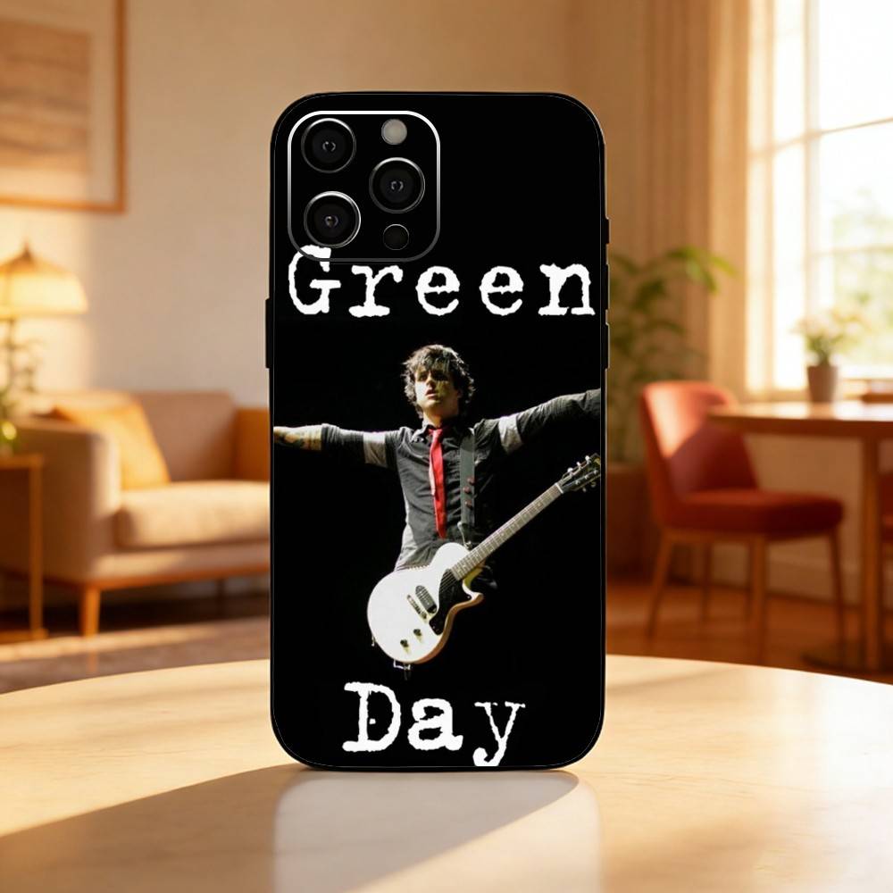 G-Green Band Day Phone Case For iPhone17,16,15,14,13,12 Plus,Max Soft Silicone Black Cover