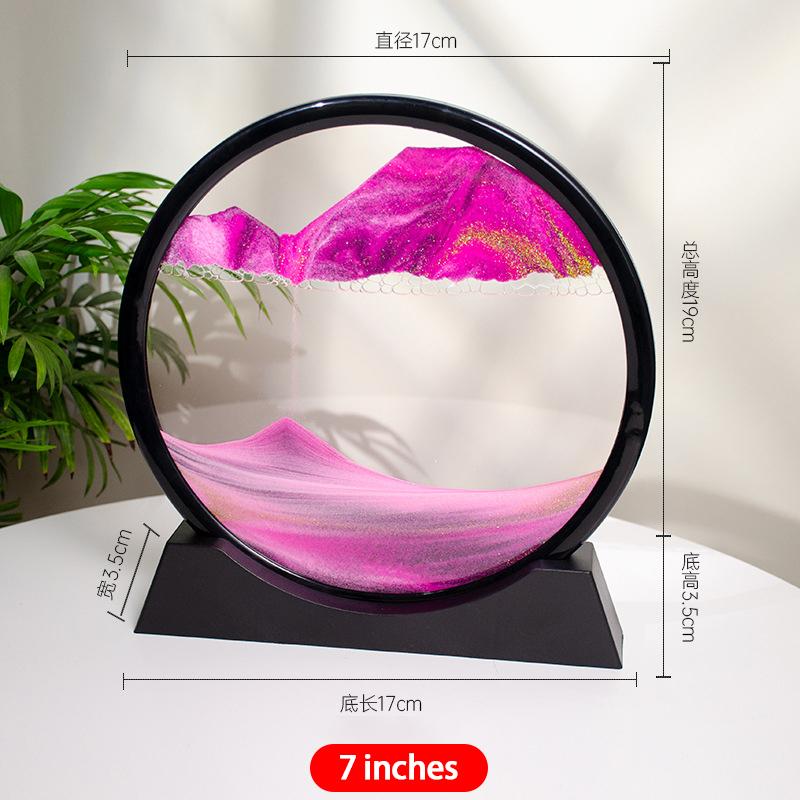3D Картина из текучего песка 7 дюймов Настольное украшение Украшение для гостиной дома Офис Экологичная картина из текучего песка Поделки