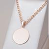 Модное глянцевое колье с подвеской для женщин, цвет розового золота, простые круглые аксессуары, высокое качество, повседневные изысканные украшения