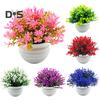 Artificial Plant Pot Ornamental Photo Props Plastic Desktop Fake Grass Plants for Outdoor