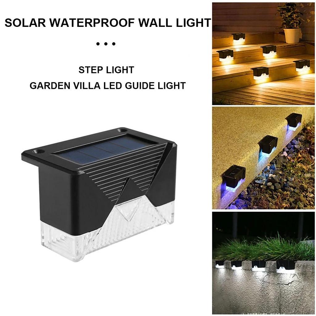 16 шт. солнечные светодиодные наружные палубные светильники, водонепроницаемые ступеньки, лестничные фонари, садовый декор, лампа для дорожки во дворе