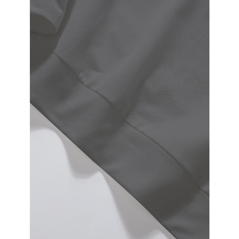 Мужской спортивный костюм из полиэстера, состоящий из 2 предметов: толстовка с круглым вырезом и шорты свободного кроя для спортзала