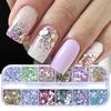 12 Grid/box Mixed Size Hexagon Nail Glitter Sequins Shiny Flakes Nail Art Decoration