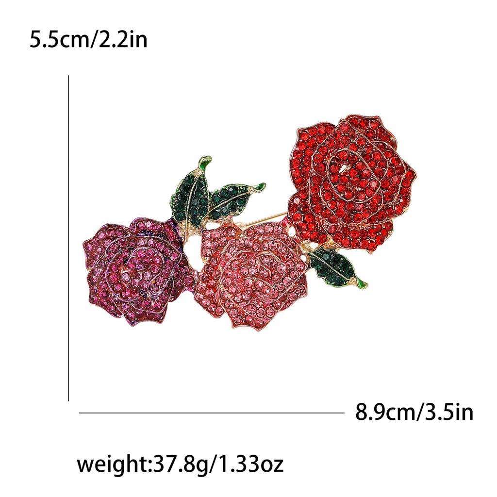 Fashion Accessories, Creative Rhinestone Flower Brooch, Versatile Temperament Celebrity Clothing Collar Accessories
