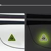 Reflective Sticker, Triangular Warning Reflective Sticker, PVC, Yellow/Green, 240° Wide Angle Reflection, 4.2 x