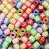 Мода 80 шт 6 мм Акриловый куб Материал Квадратная буква Сосновые бусины Ручной работы Браслет Изготовление ювелирных изделий Аксессуары DIY