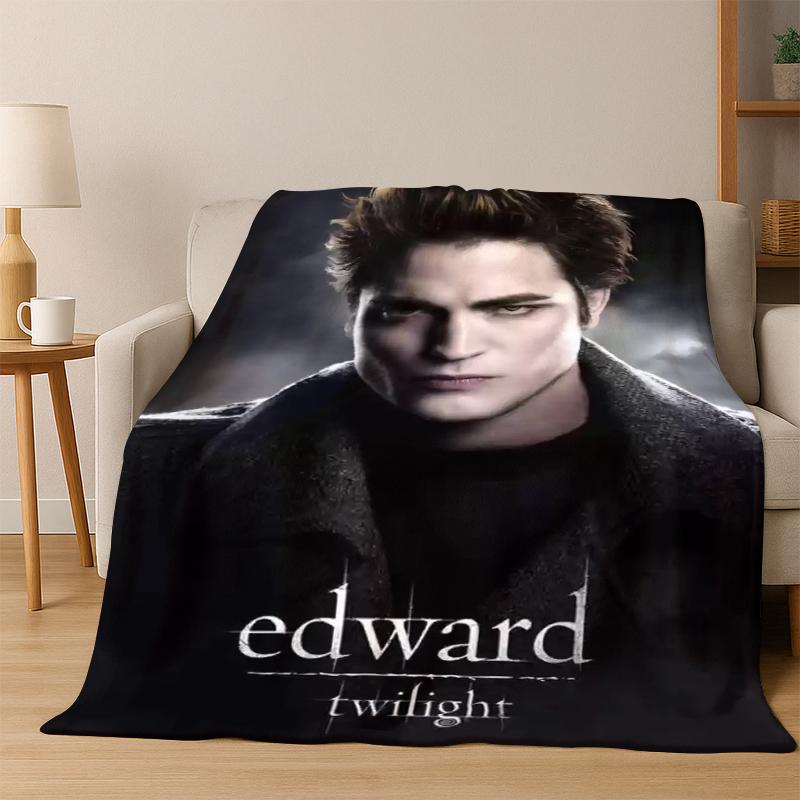 Twilight Saga Edward Bella Flannel Blanket Soft Warm Blanket Throw Blanket for Bedroom Living Room Bed Travel Picnic Gift Kid