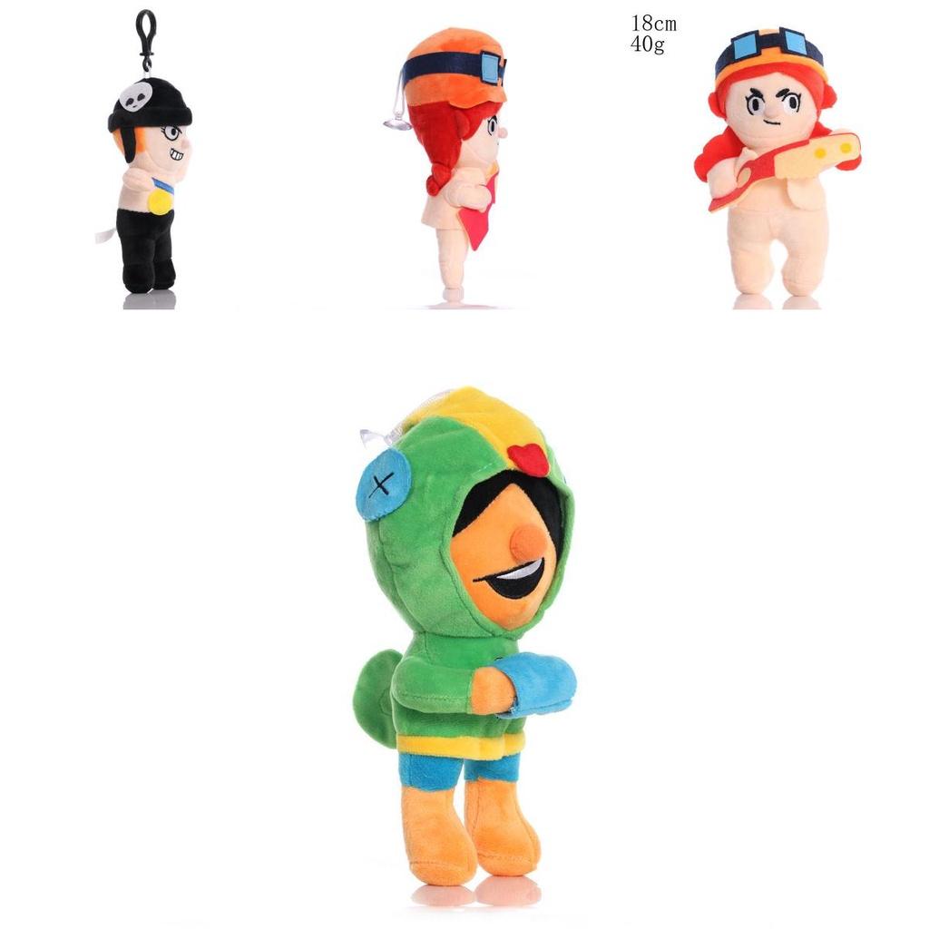 Brawl Stars Кактус Леон Нита Поко Спайк Плюшевая игрушка Подвеска Стильная мягкая кукла Детский подарок