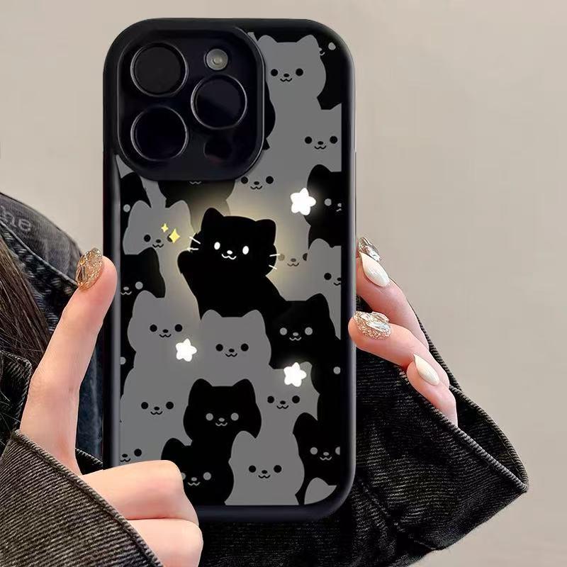 Чехол для телефона iPhone 17 Pro Max "Черный Кот" для моделей 13/14/16
