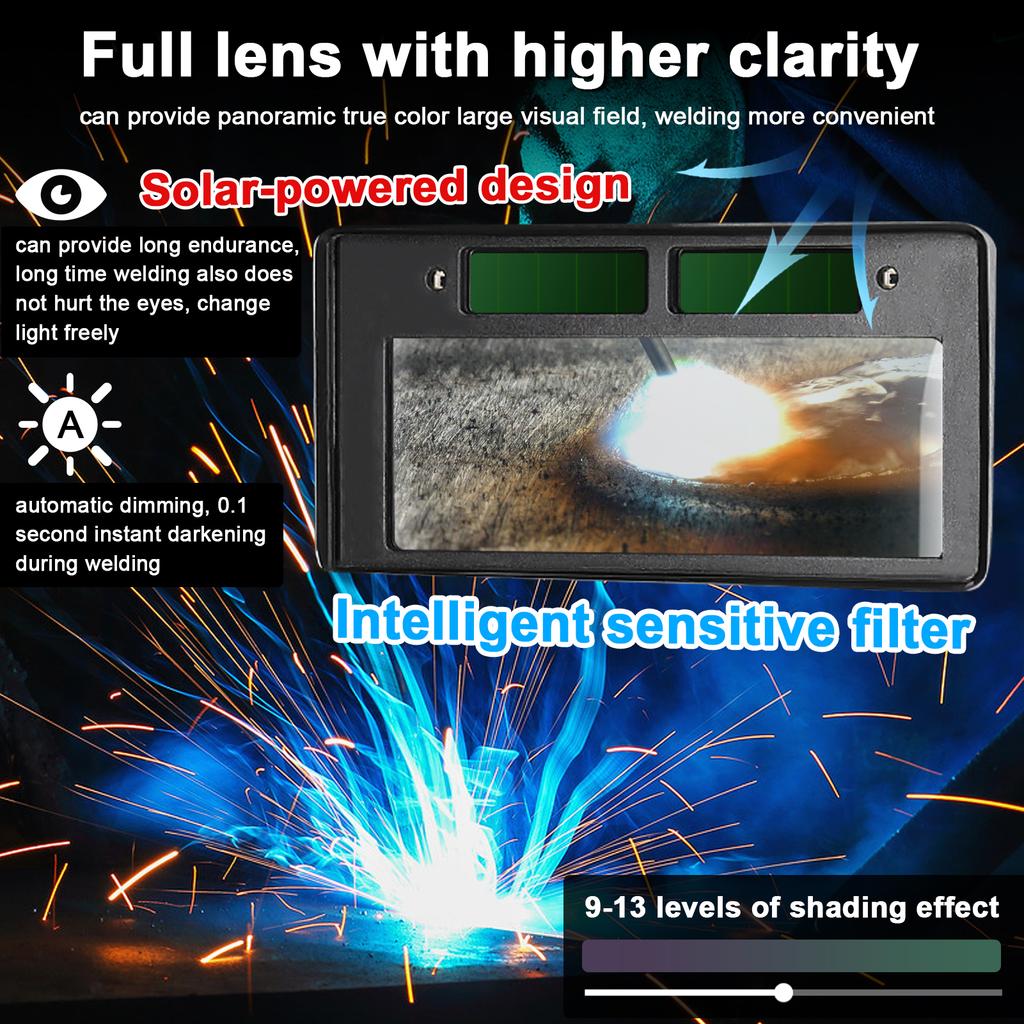 Geevorks Automatic Dimming Welding Facemask Large View True Color Auto Darkening Welding Facemask