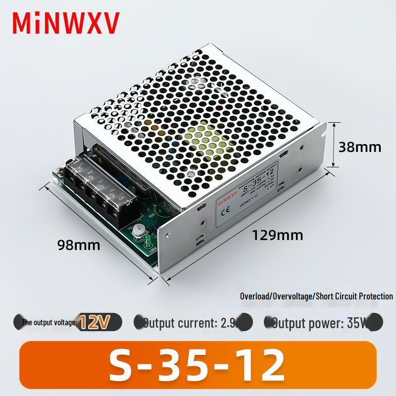 S Switch 220V AC to 12V/24V DC Transformer for Industrial Lighting Monitors.