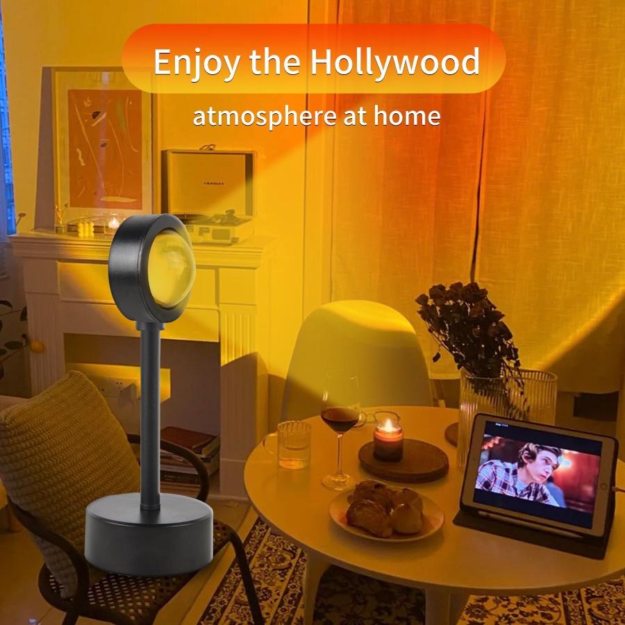 LED USB Sunset Lamp Sunset Projector Mood Light Living Room Bedroom Night Light Room Decor Bar Atmosphere Photography Background