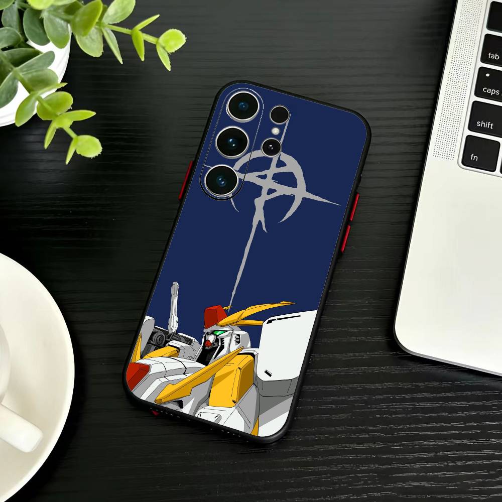 Чехол для телефона Gundam Anime для Samsung S26, S25, S24, S23, S22, S21, S20, Ultra, Plus, FE Черный Мягкий Чехол