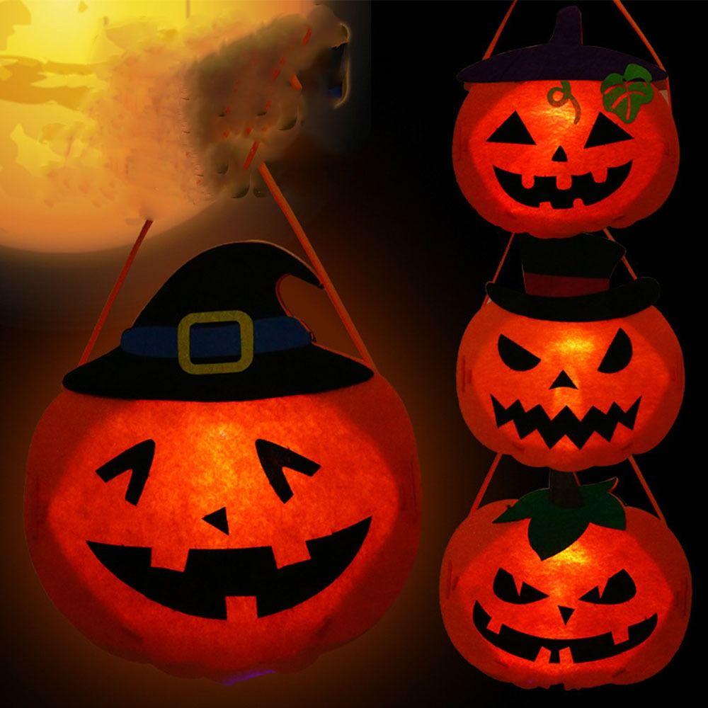 Glowing Pumpkin Lantern Reusable Halloween Ornament Halloween Light  Halloween Party Decorations