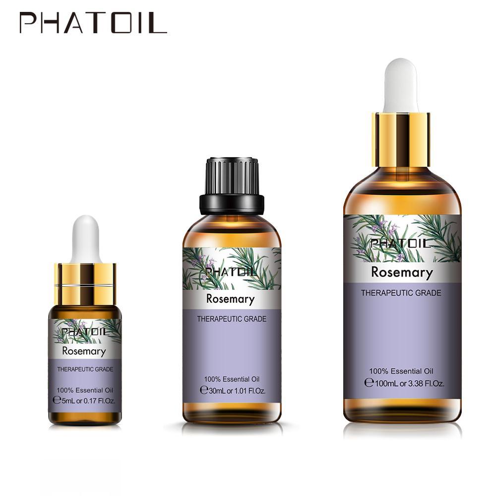 PHATOIL 5 мл/10 мл/30 мл/100 мл эфирное масло розмарина ароматерапия для изготовления свечей, мыла, парфюмерный диффузор свежести воздуха, повышение иммунитета