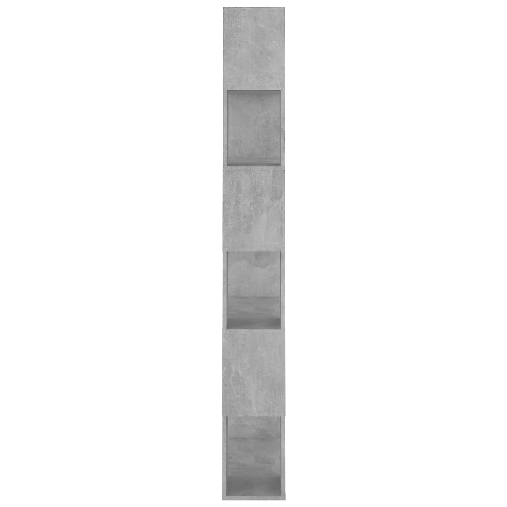 Bookshelf Room Divider Concrete Grey 80 x 24 x 186 cm Wood Based Material