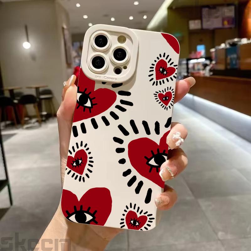 Креативный силиконовый чехол для телефона с узором «Сглаз» для iPhone 16 Pro Max 14 15 Plus 11 12 13 Mini X XS XR 7 8 16E Ударопрочный чехол