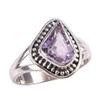 Natural Pink Amethyst Gemstone Handmade 925 Solid Silver Jewelry Ring S.7 d0y91