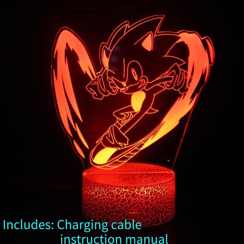 Sonic Series 3d Touch Control Colorful Night Light Ideal For Kids And Adults Gifts