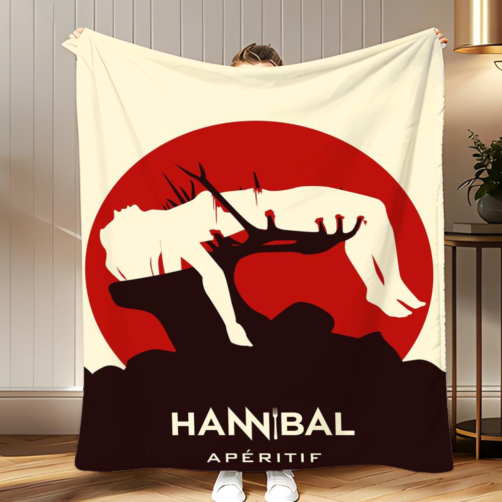 movie tv series Hannibal Throw Soft Coral Fleece Blanket 310gsm Fluffy Warm Throw for Sofa Bed Couch Bedroom Decor